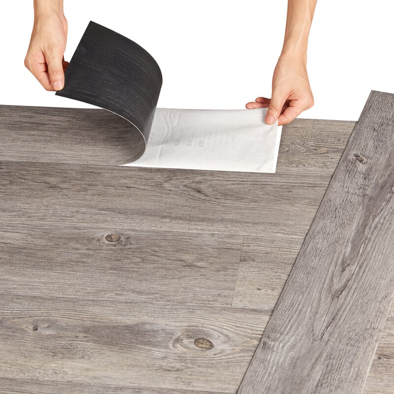 foto del prodotto pavimento adesivo vanola in pvc per spazi interni 7 listoni 0,975 m effetto rovere grey alaska neu.holz