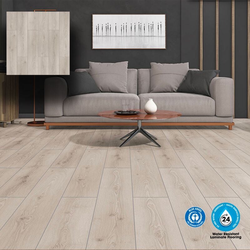 foto del prodotto pavimento in laminato 8mm ac4 click bisell. spazz. a registro mostar 193x1205 hydro 24h