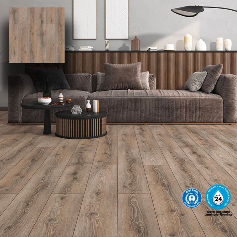 foto del prodotto pavimento in laminato 8mm ac4 click bisell. spazz. a registro normandy 193x1205 hydro 24h