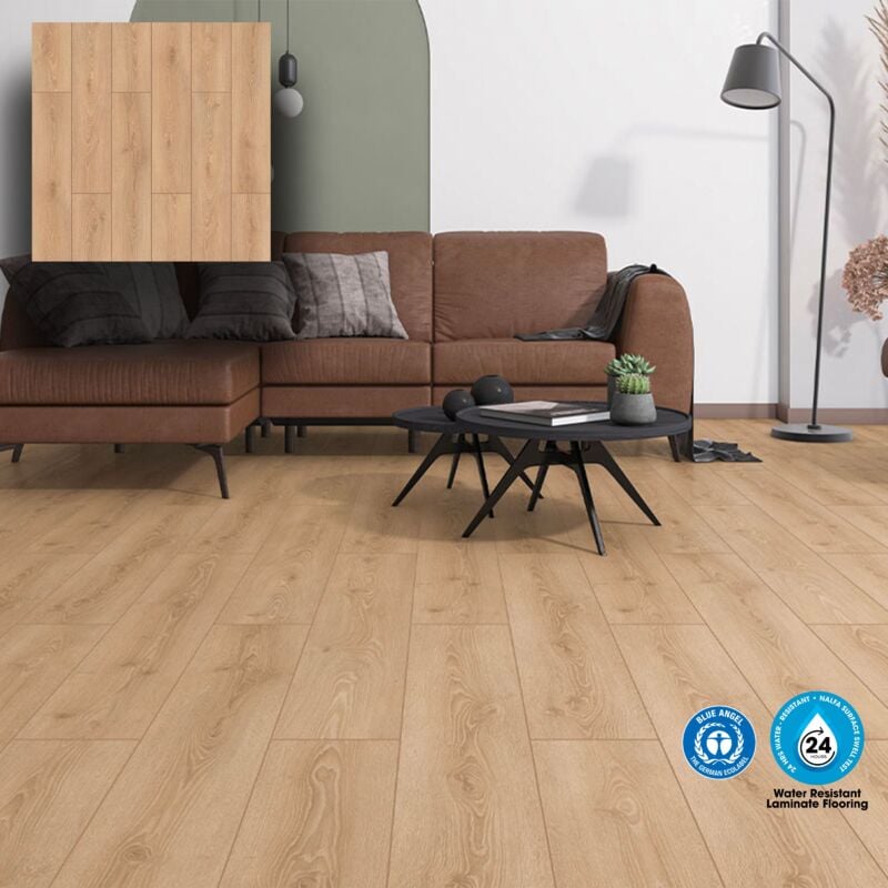 foto del prodotto pavimento in laminato 8mm ac4 click bisell. spazz. a registro rialto 193x1205 hydro 24h