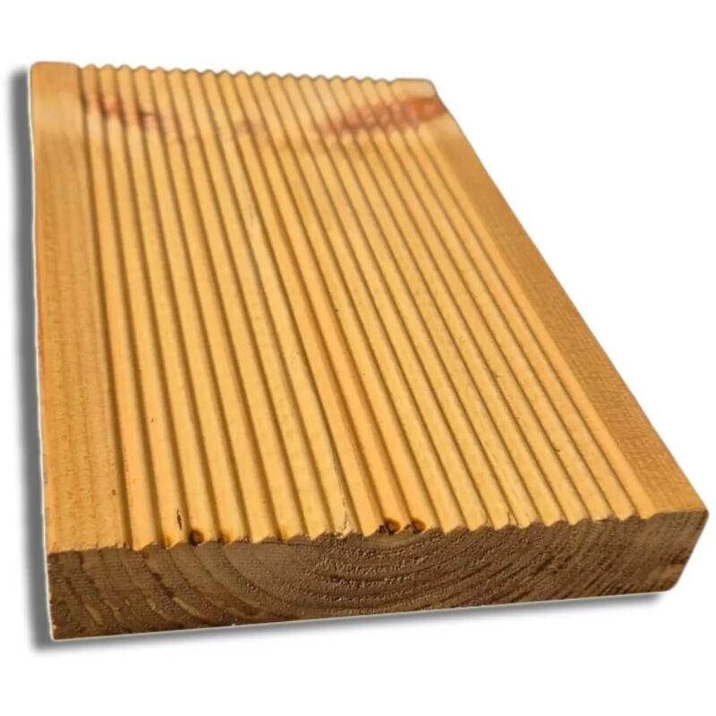 foto del prodotto pavimento in legno antiscivolo da 14,5x2,7 cm, 4 pz da 300 cm, rovere chiaro