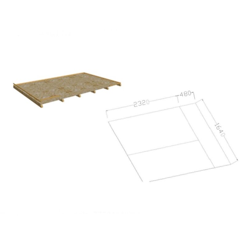 foto del prodotto pavimento in legno pannelli osb 12mm per casetta 3x1.85 rimessa per attrezzi