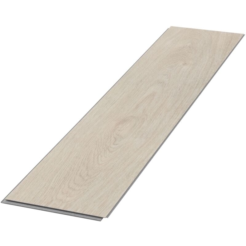 foto del prodotto pavimento in pvc deluxe vinile a click rovere chiaro a spina di pesce 61x12,8 cm spessore 4,2 mm 1,56 m 20 listoni marrone aspetto legno