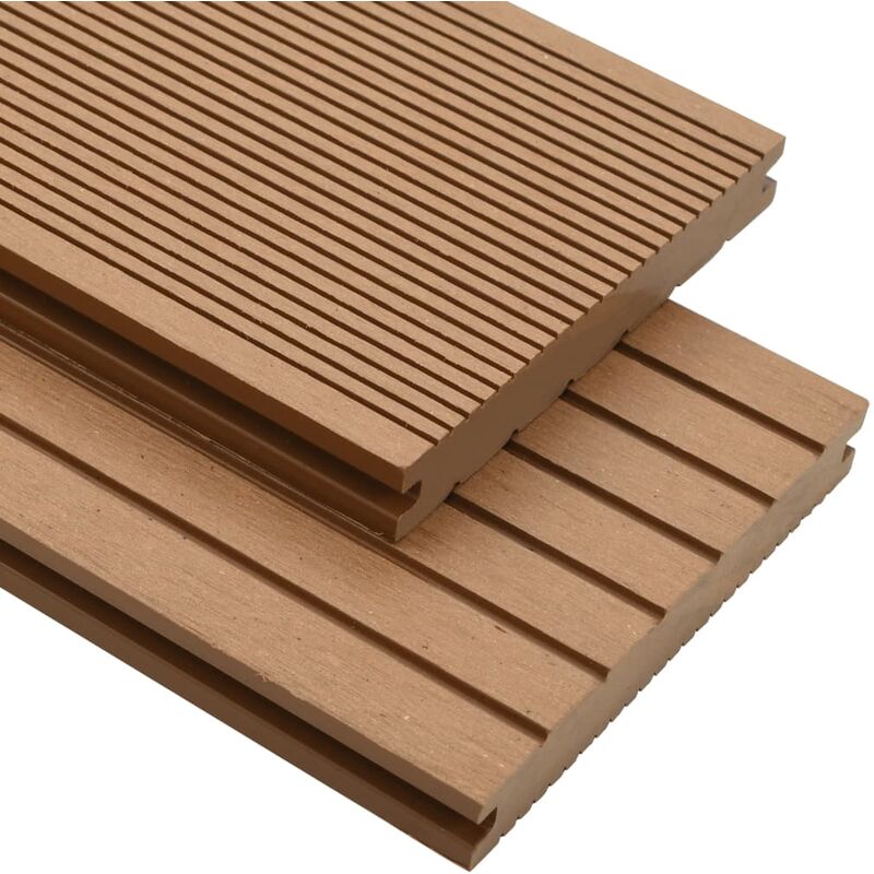 foto del prodotto pavimento per esterni in wpc pieno accessori 10 m 2,2 m teak vidaxl