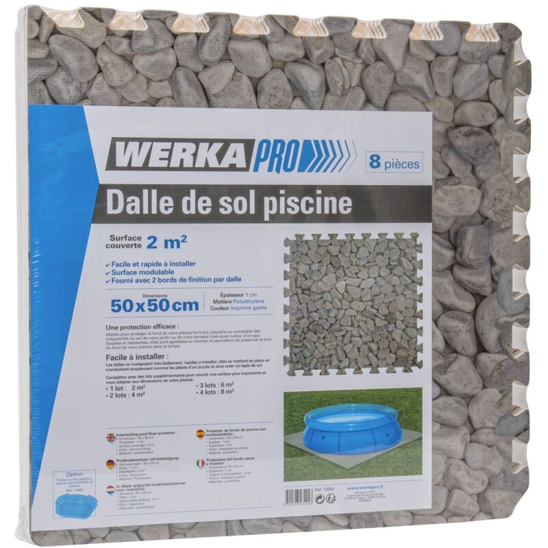 foto del prodotto pavimento per piscina stampato ciottolo 50x50cm 1cm di spessore 8 pezzi werka pro