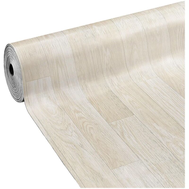 foto del prodotto pavimento pvc rivestimento rotolo vinile 31 misure design legno chiaro beige bianco dis c 100x120 cm