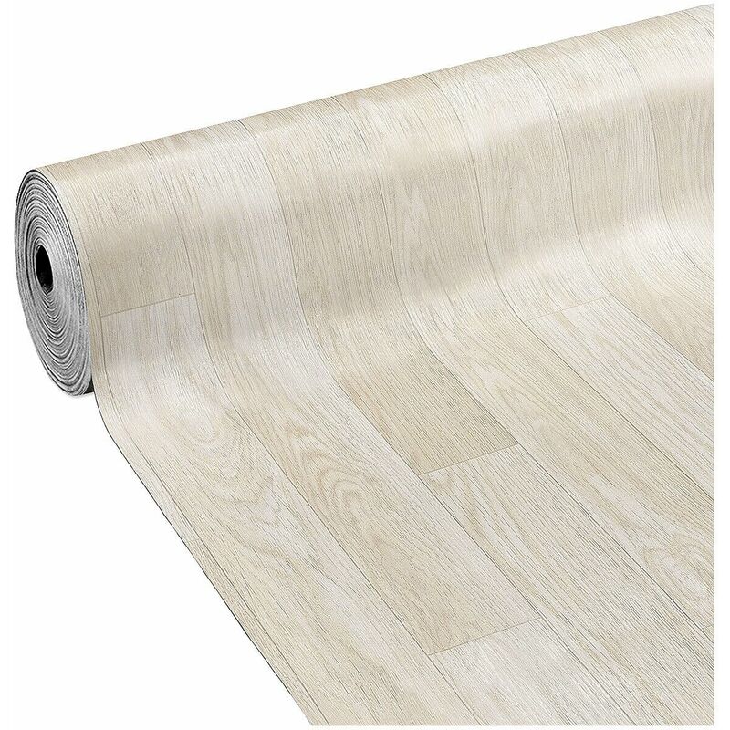 foto del prodotto pavimento rivestimento pvc al metro h100 cm su misura resistente flessibile design - legno chiaro bianco c