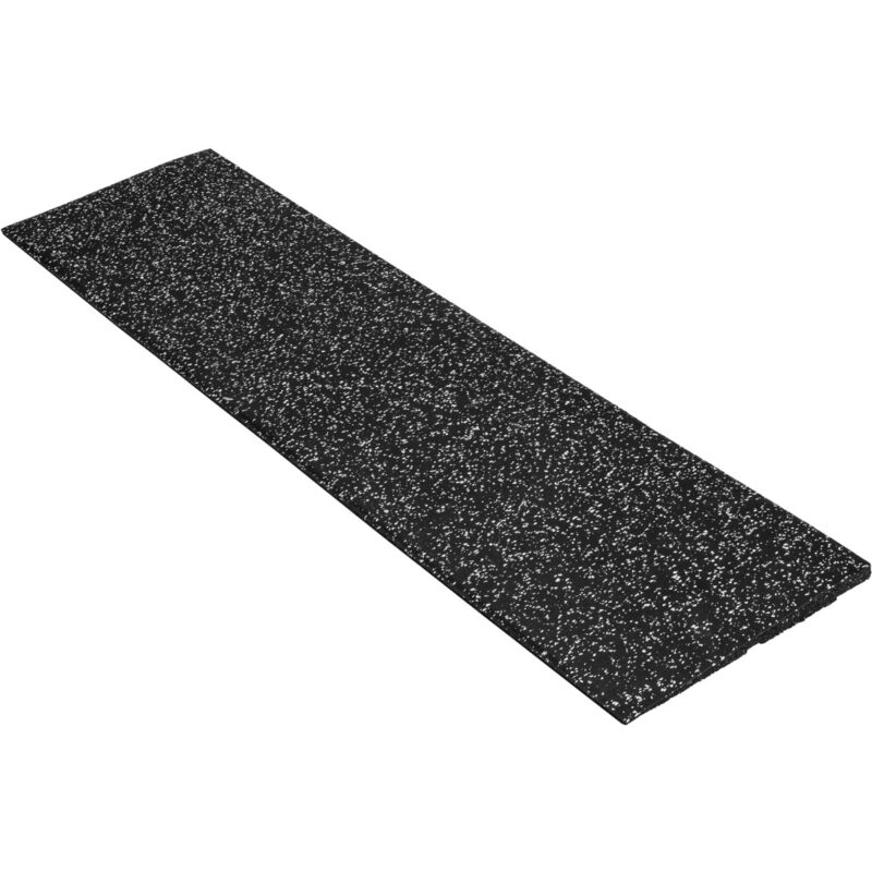foto del prodotto pavimento sportivo con bordo in gomma fifteen 100x25 cm spessore 20 mm grigio chiaro nero
