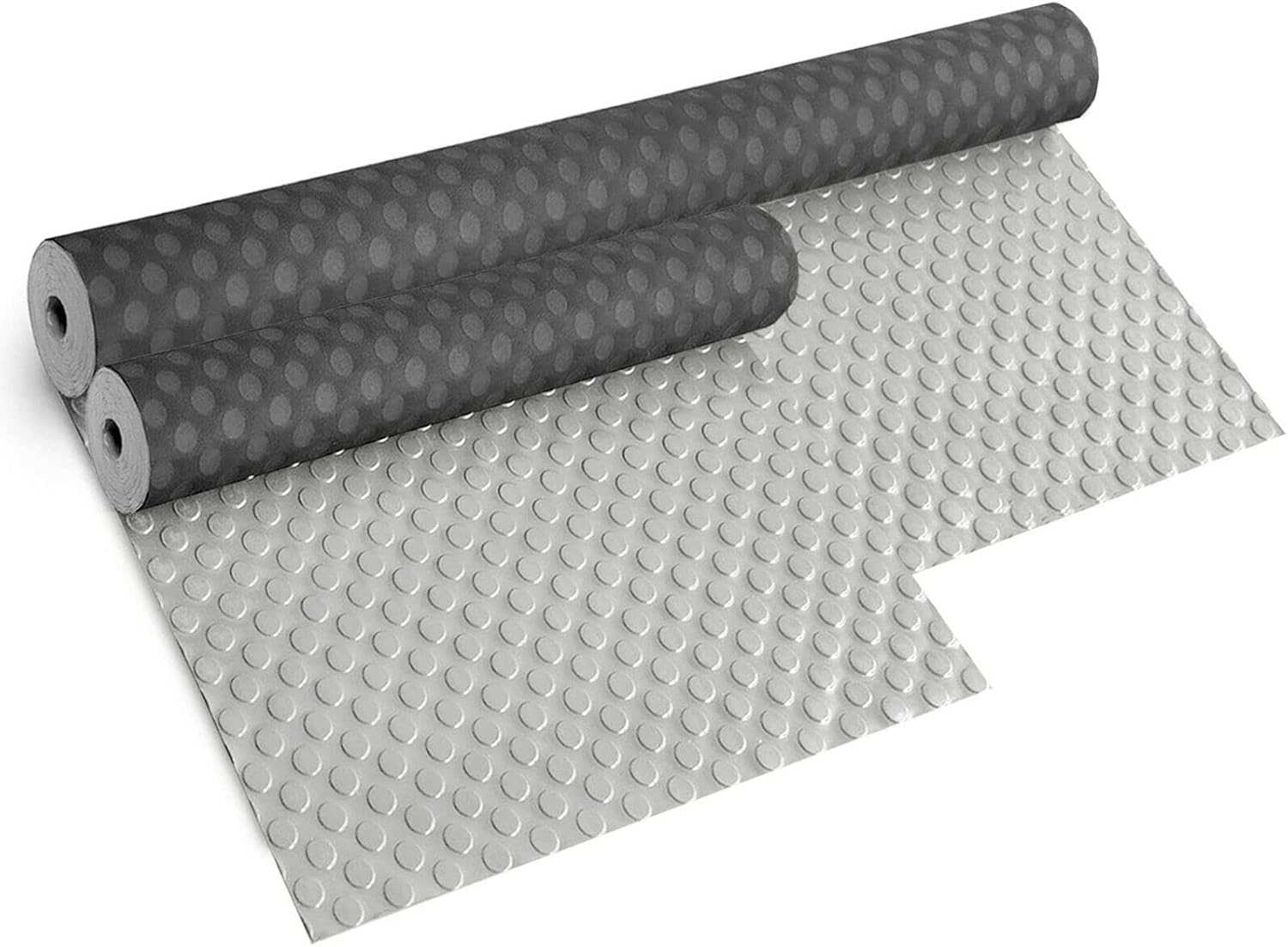 foto del prodotto pavimento tappeto gomma 100x2300 cm pvc bollato rivestimento antiscivolo grigio made in italy