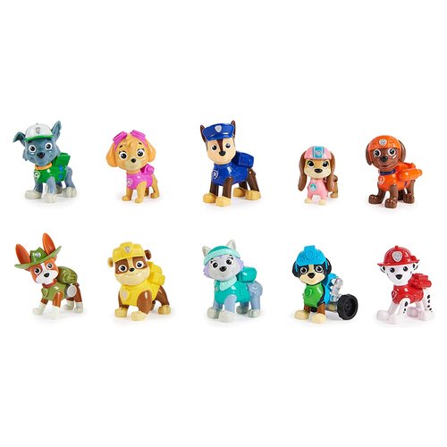 foto del prodotto paw patrol , confezione regalo anniversario 10 anni, personaggi da collezione, 10 cuccioli inclusi, giochi per bambini, 3 anni