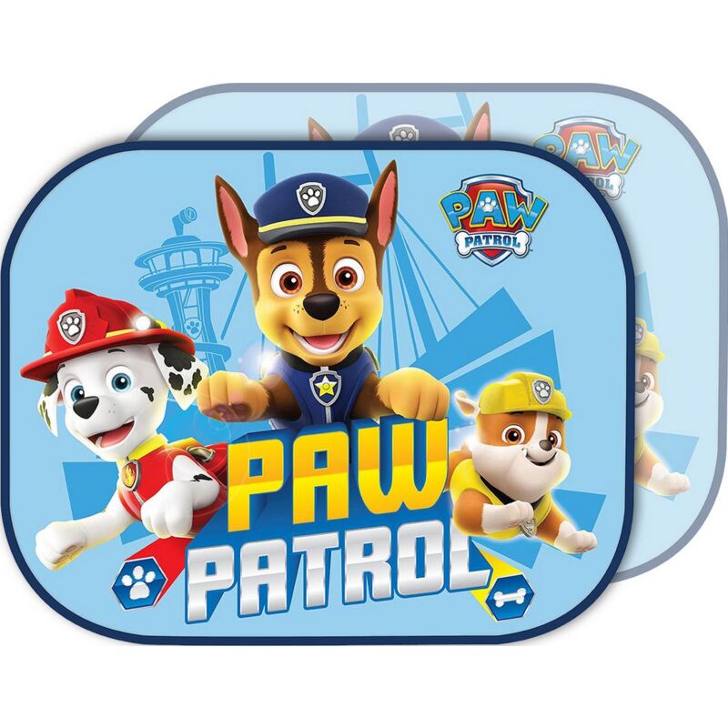 foto del prodotto paw patrol coppia di tendine laterali rettangolari auto azzurre bambino