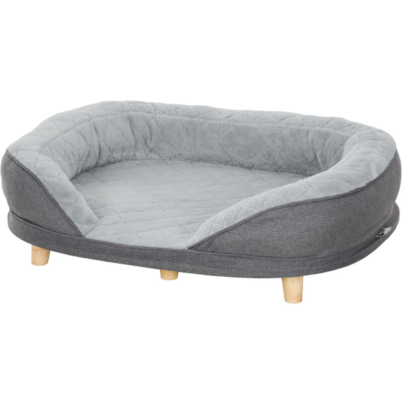 foto del prodotto pawhut divano per cani taglia grande e media fino 25kg con imbottitura grigio