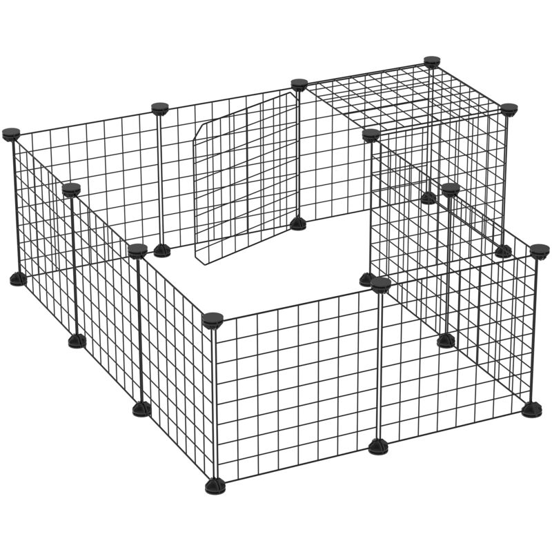 foto del prodotto pawhut recinto modulabile per conigli, porcellini d india e roditori