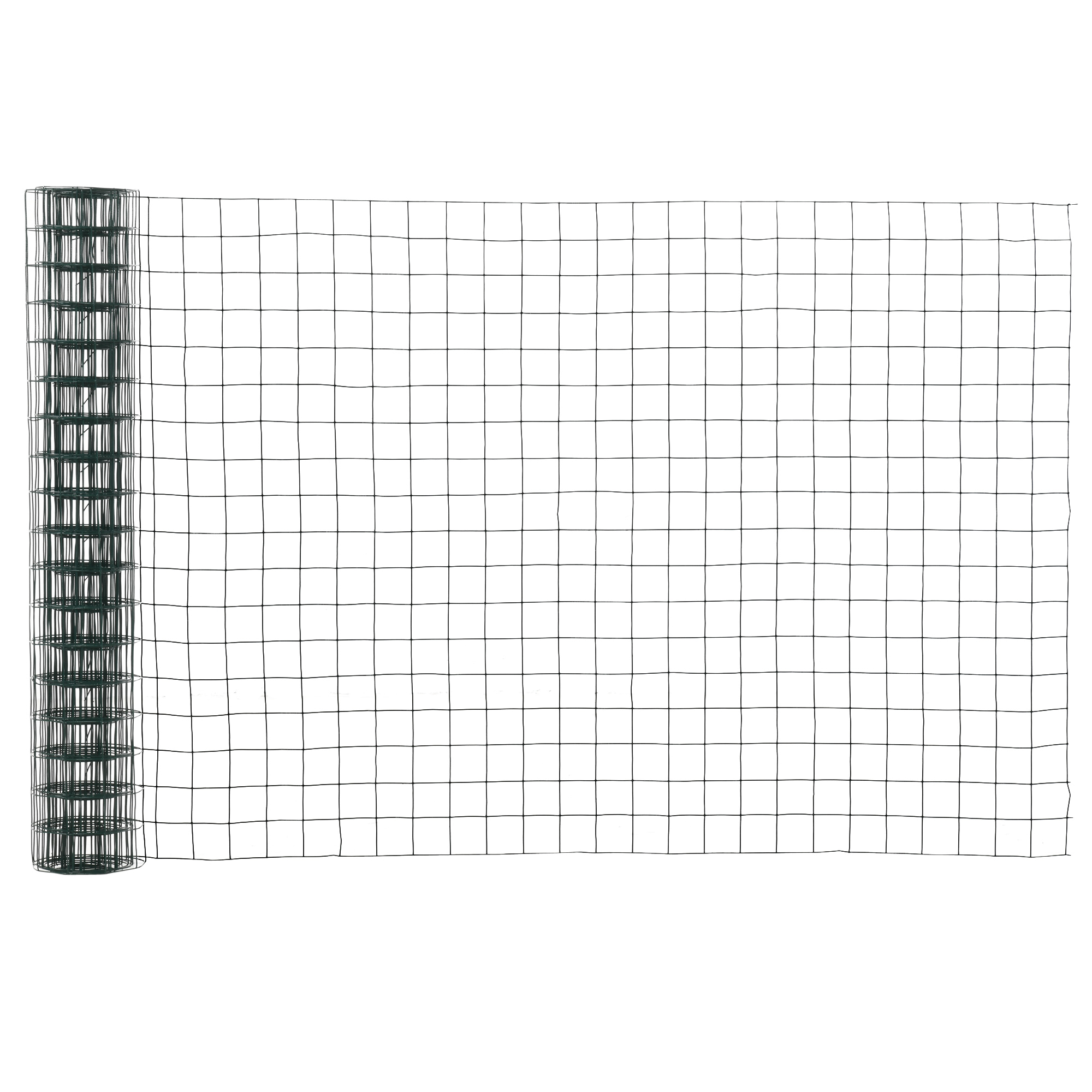 foto del prodotto pawhut rete metallica da giardino con rivestimento in pvc antiruggine, recinzione da esterno arrotolata, rete plastificata 500x91cm, verde aosom