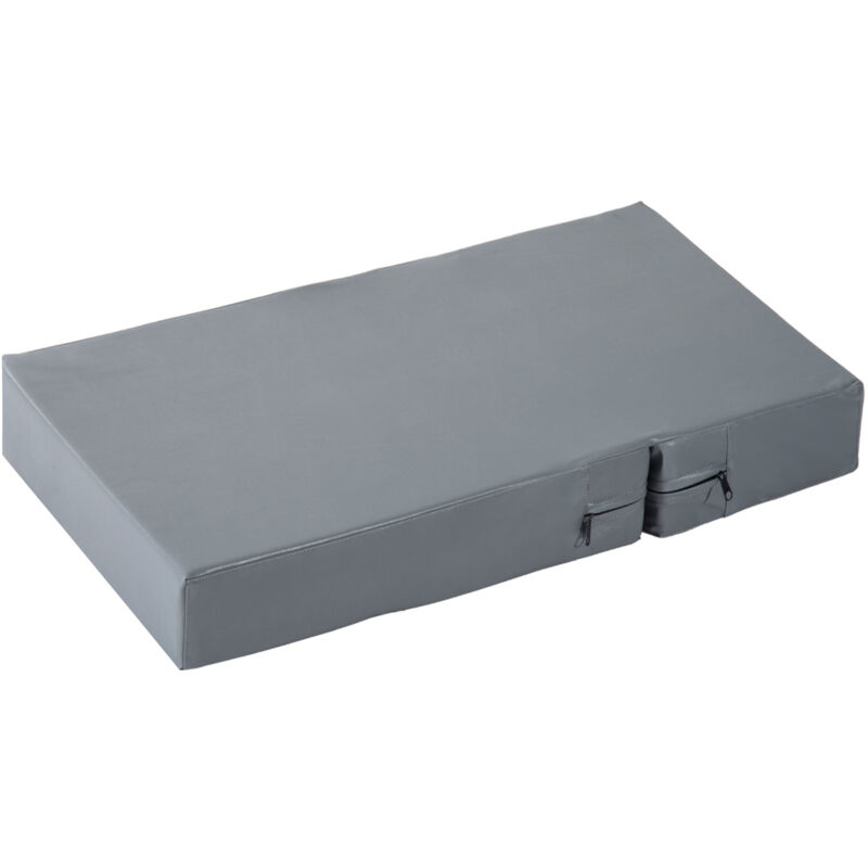 foto del prodotto pawhut scaletta per cani 2 gradini, design 2 in 1 scala, grigio