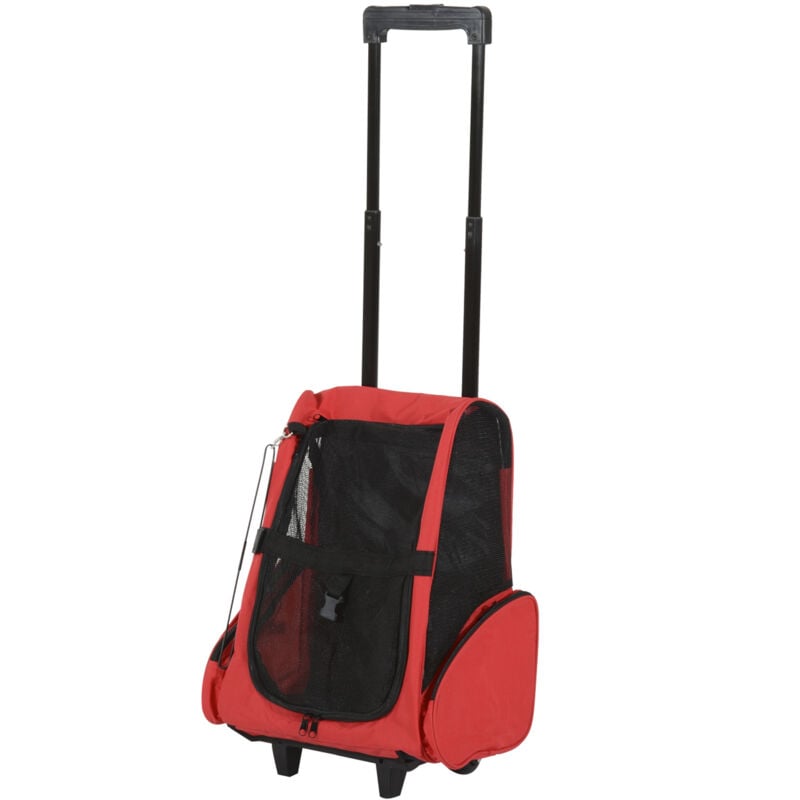 foto del prodotto pawhut trasportino zaino 2 in 1 per cani e gatti con tasche laterali