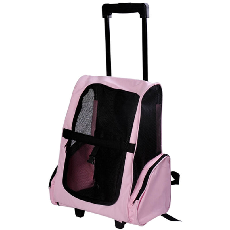 foto del prodotto pawhut trasportino zaino 2 in 1 per cani e gatti con tasche laterali