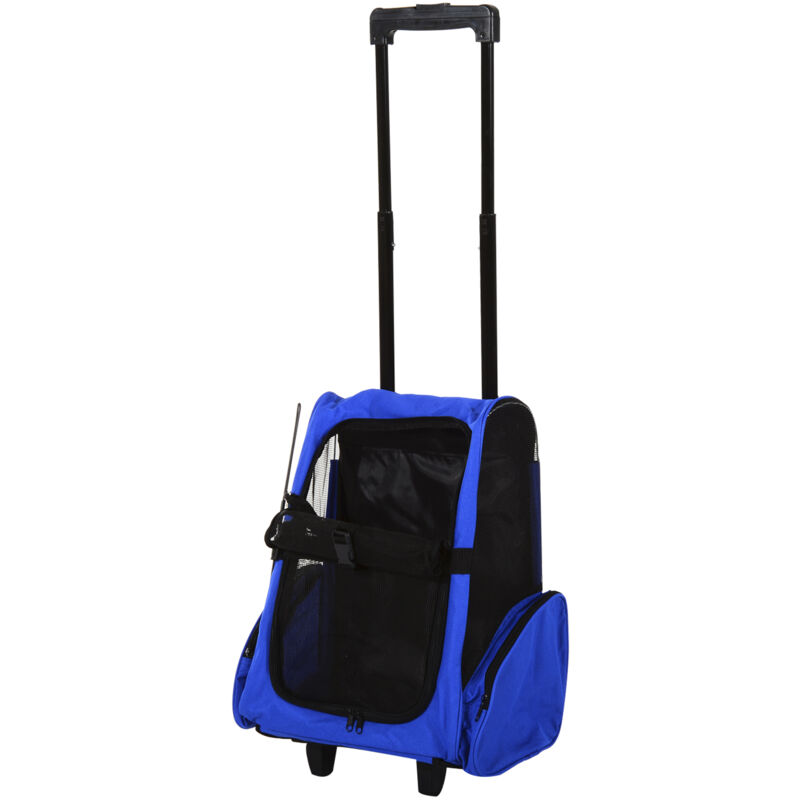 foto del prodotto pawhut trasportino zaino 2 in 1 per cani e gatti con tasche laterali