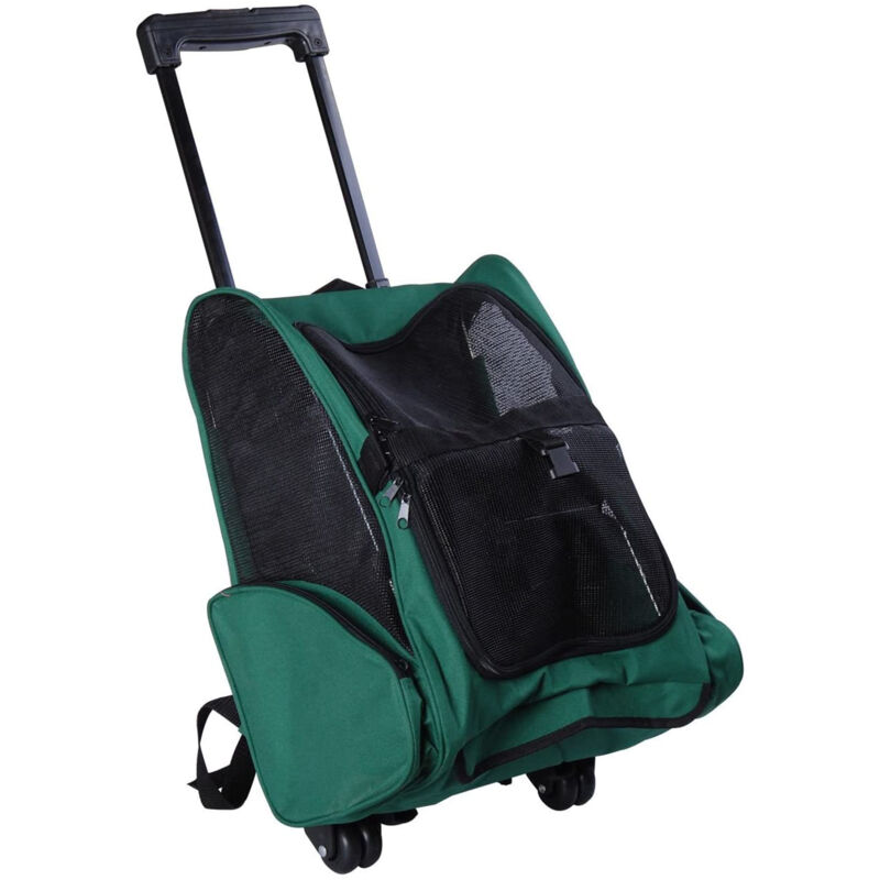 foto del prodotto pawhut trasportino zaino 2 in 1 per cani e gatti con tasche laterali