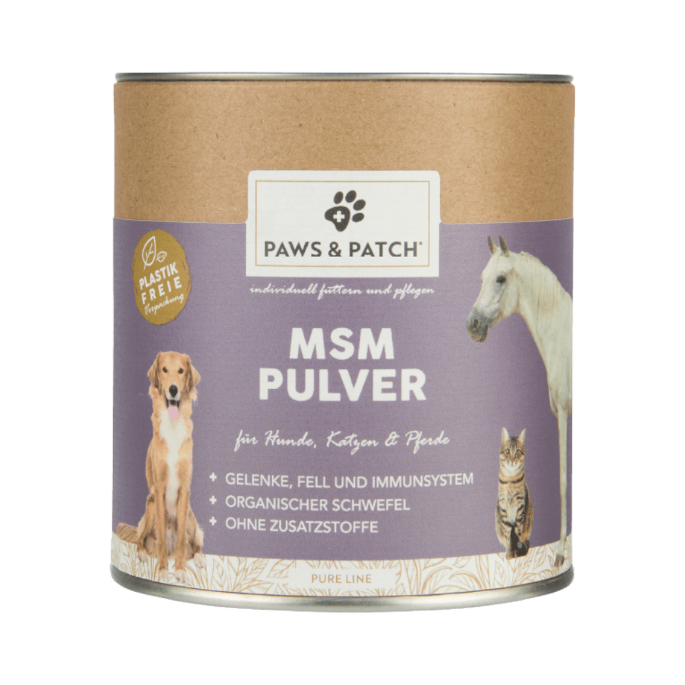 foto del prodotto paws patch msm in polvere complemento alimentare 400 g