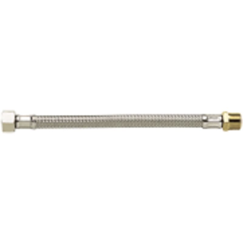 foto del prodotto pbtub treccia flessibile in acciaio inox standard sanitario idraulico tubo da 13 mm femmina maschio 15x21 700 mm