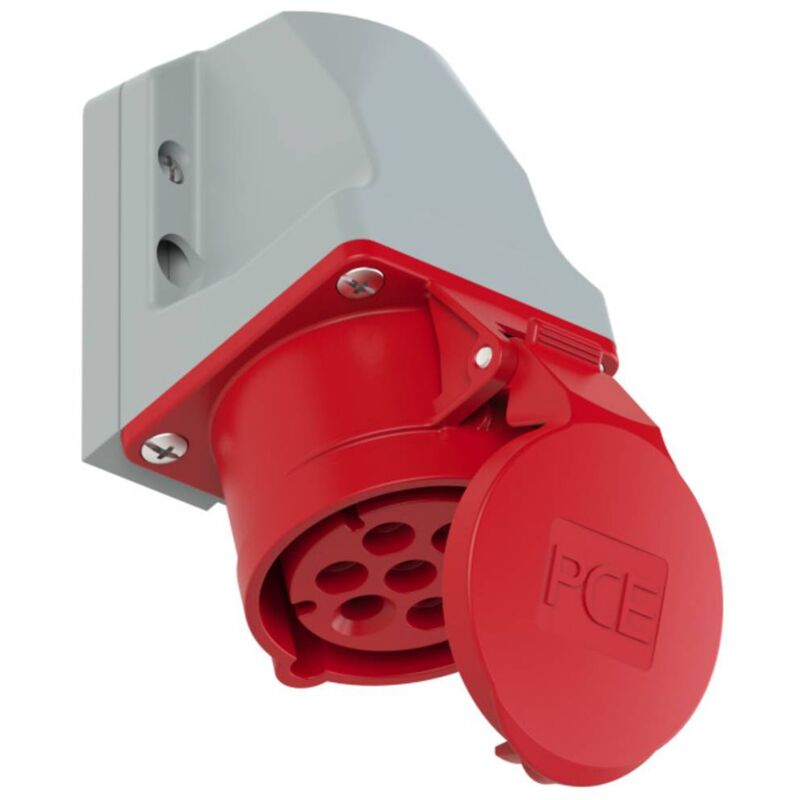 foto del prodotto pce - 117-6v presa da parete cee 16 a 7 poli 400 v 1 pz.