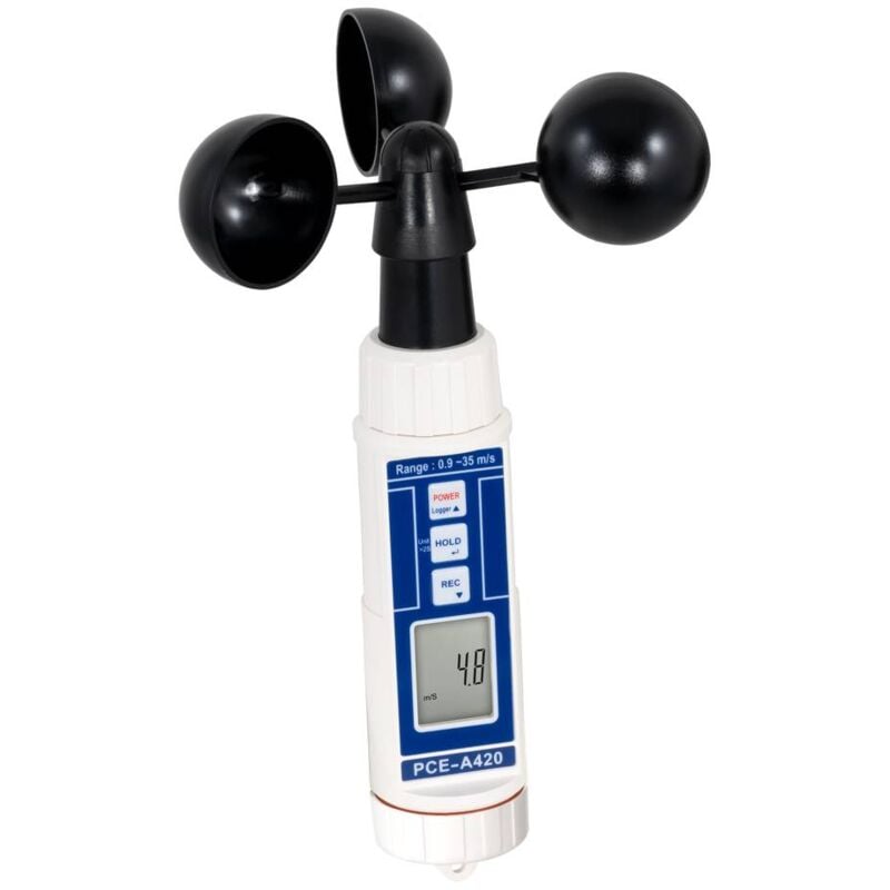 foto del prodotto pce a 420 anemometro 2.5 fino a 126 km h con funzione datalogger pce instruments
