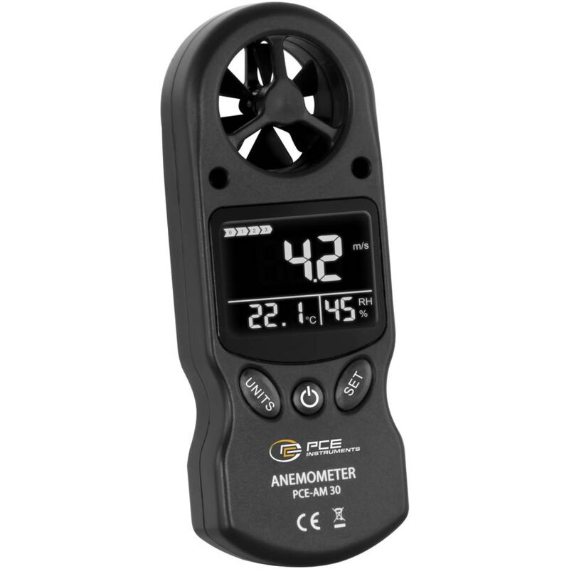 foto del prodotto pce instruments pce am 30 anemometro 0.1 fino a 30 m s con misura della temperatura