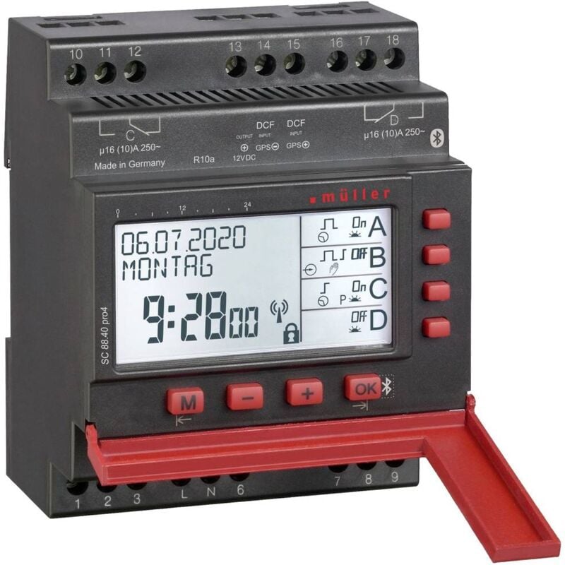 foto del prodotto pce - m ller sc 88.20 pro4 110-230v 50-60hz timer per guida din digitale 230 v 4000 w