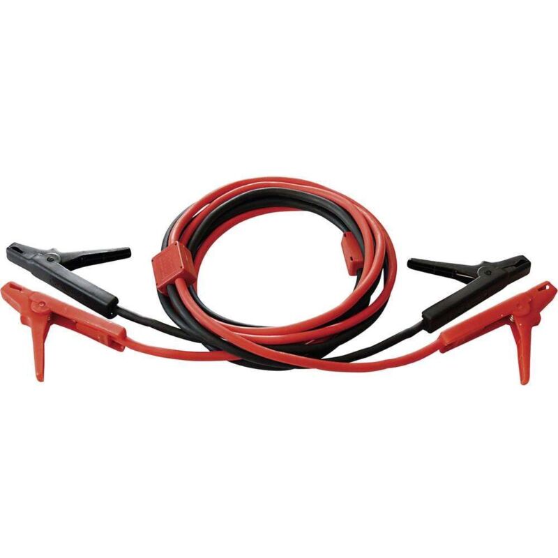 foto del prodotto pce set sks25 cavi batteria per avviamento d emergenza 25 mm rame 3.50 m con pinze di plastica, con circuito di protezion