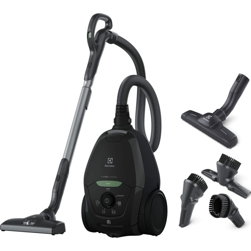 foto del prodotto pd82 green aspirapolvere con sacco, potenza max 600 w, sistema aspirazione aeropro, 2 spazzole, accessorio 3in1 electrolux