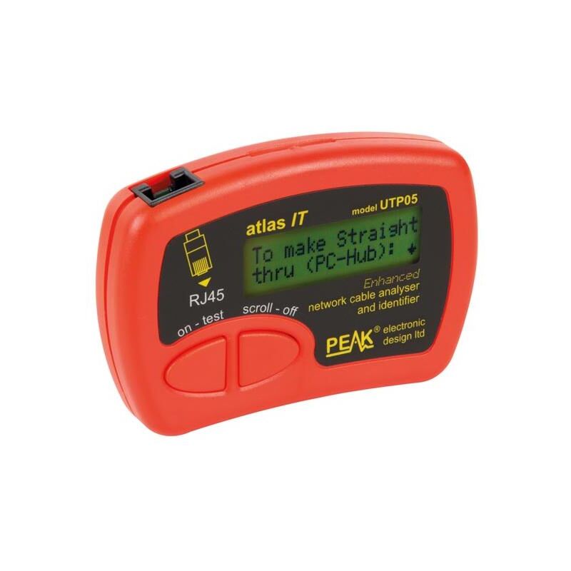 foto del prodotto peak analizzatore di cavi di rete e identificatore per cavi utp cat5, cat5e, cat6