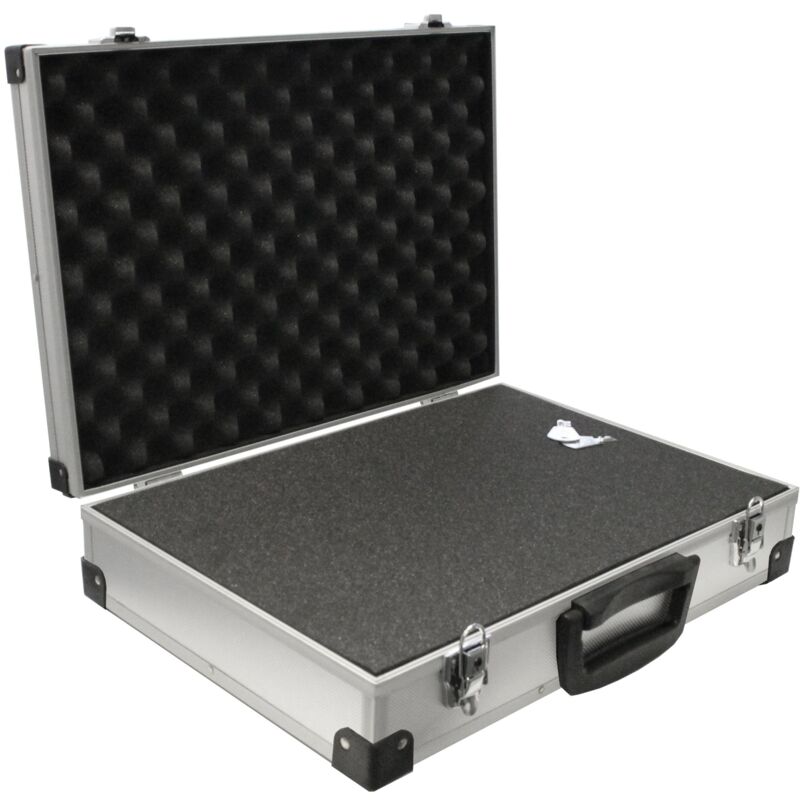 foto del prodotto peaktech 7270 custodia universale per strumenti di misura, custodia in alluminio resistente, vano porta attrezzi, imbottitura in schiuma, con
