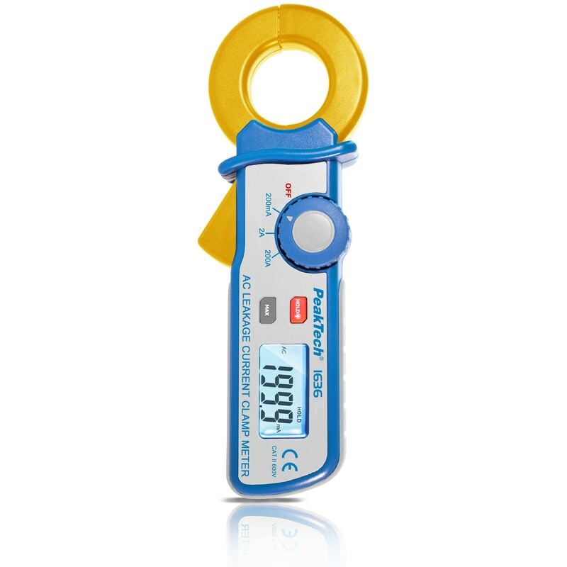 foto del prodotto peaktech p 1636 p 1636 pinza per corrente di dispersione con risoluzione di 100 a
