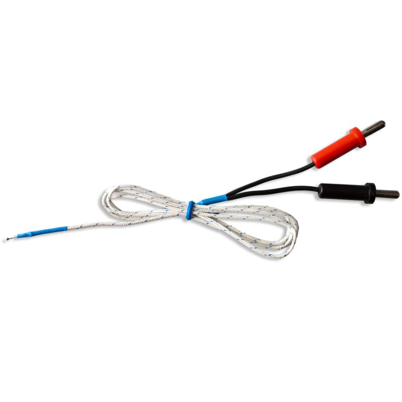 foto del prodotto peaktech termocoppia sonda di temperatura con 4 mm spina a banana per multimetro e termometro da 40 c a 204 c tipo k 1 m lunghezza totale di 2
