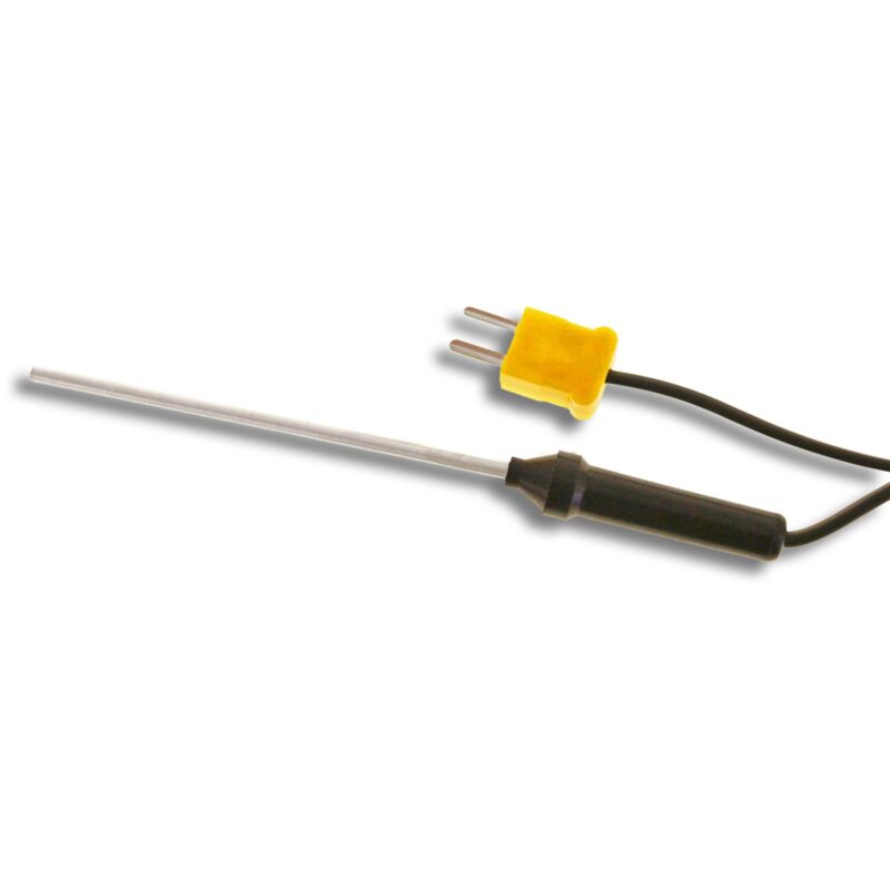 foto del prodotto peaktech tipo k sonda di temperatura ad asta da 50 c a 300 c sonda di temperatura lunga in 75 mm, con lunghezza del cavo, 1 pezzo, tf 55