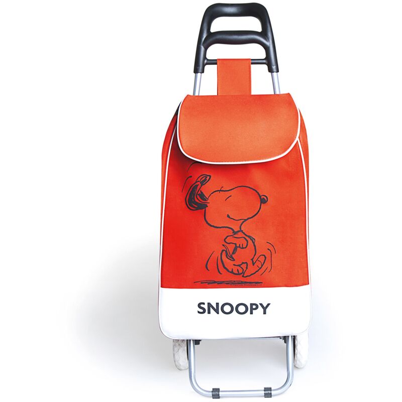 foto del prodotto peanuts snoopy carrello spesa, tessuto, rosso excelsa