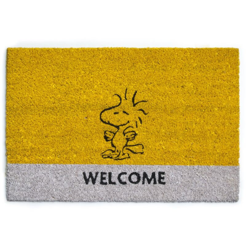foto del prodotto peanuts zerbino ingresso woodstock, fibra di cocco, giallo, 40 x 60 cm excelsa