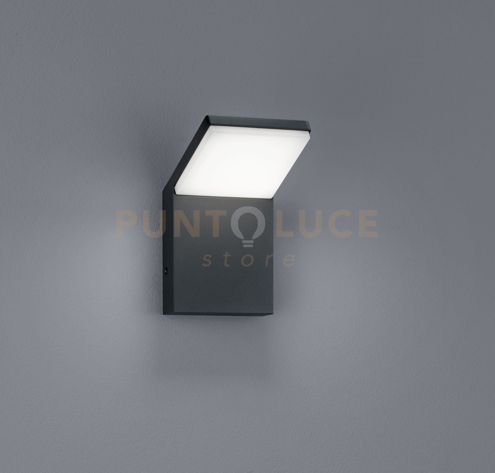 foto del prodotto pearl applique led alluminio ip54 grigio antracite cm.16x10 led 8w 900lm, 3000k