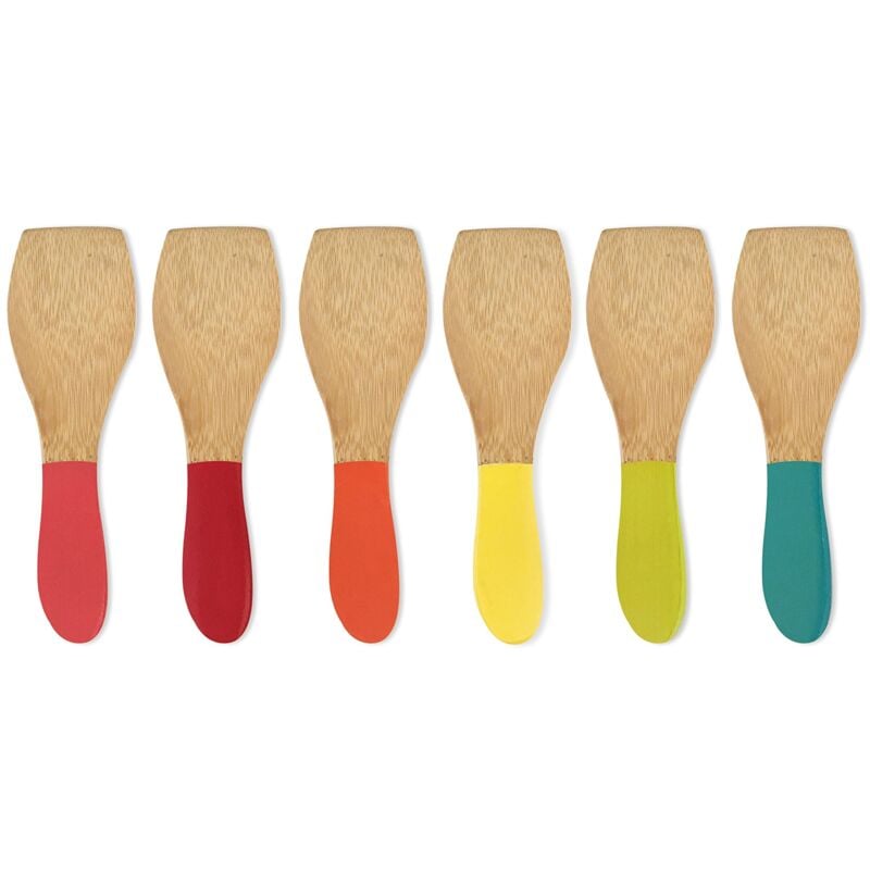 foto del prodotto pebbly - nba021 - set di 6 spatole per raclette, multicolore