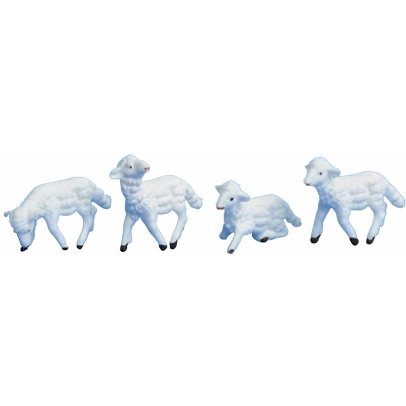 foto del prodotto pecorelle bianche per presepe natalizio 4 x 3 cm, set di 24 pezzi assortiti