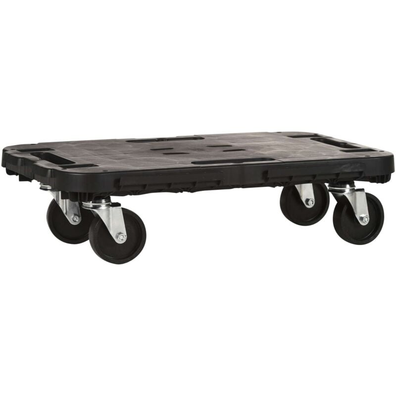 foto del prodotto pedana con ruote port. 300 kg 48x29x12,5 cm nero