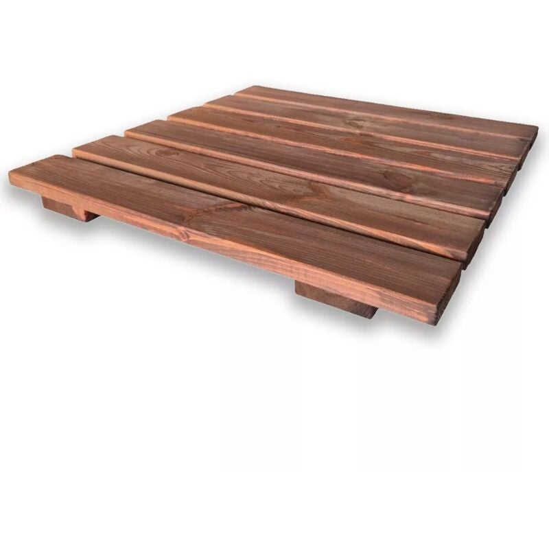 foto del prodotto pedana doccia antiscivolo 60x60 cm in legno di pino, marrone teak