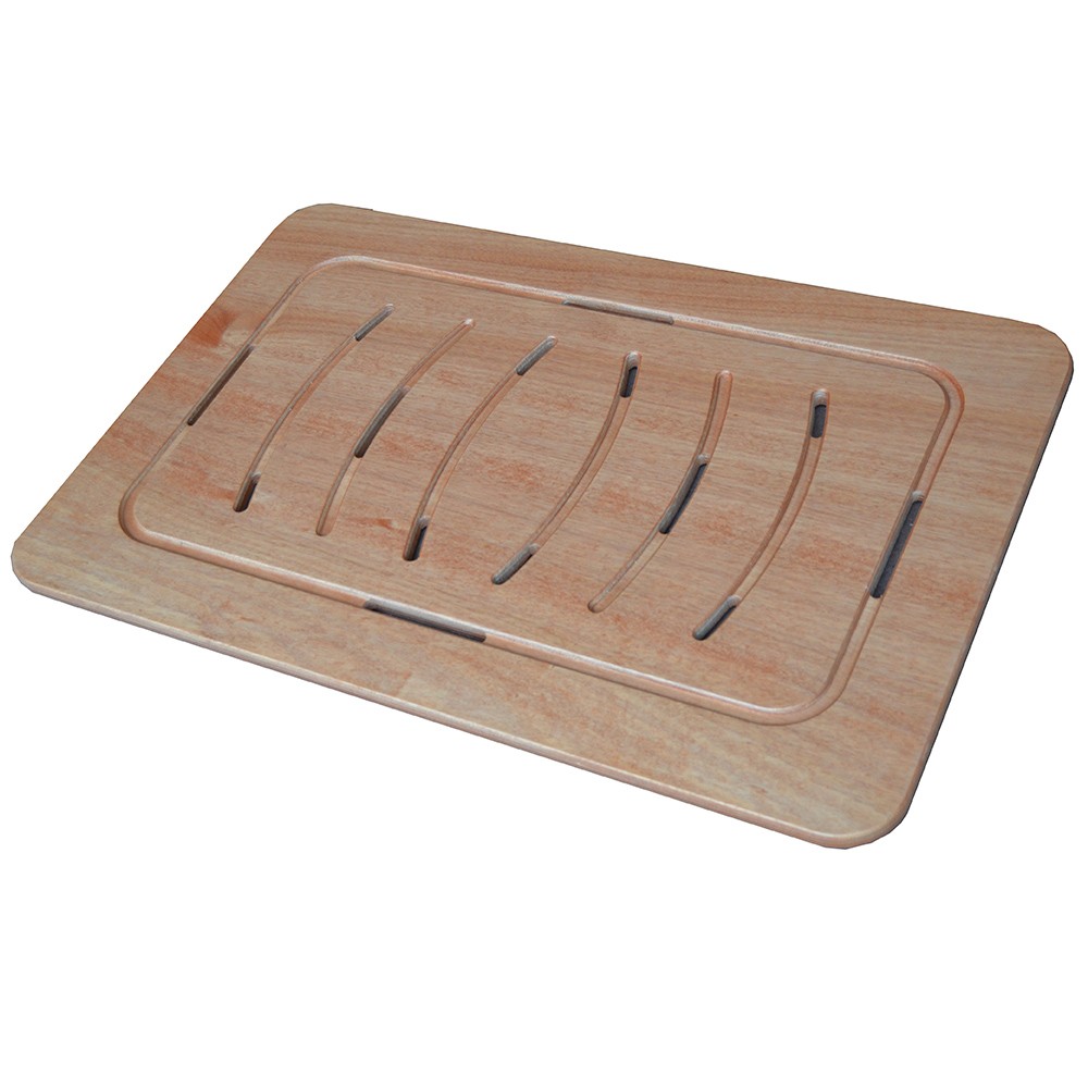 foto del prodotto pedana doccia antiscivolo 78 x 52 in legno marino design slim piatto doccia 100 x 70