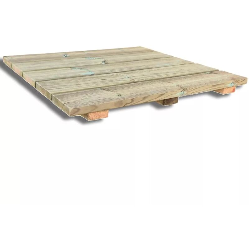 foto del prodotto pedana doccia antiscivolo 78x78 cm, in legno impregnato di pino