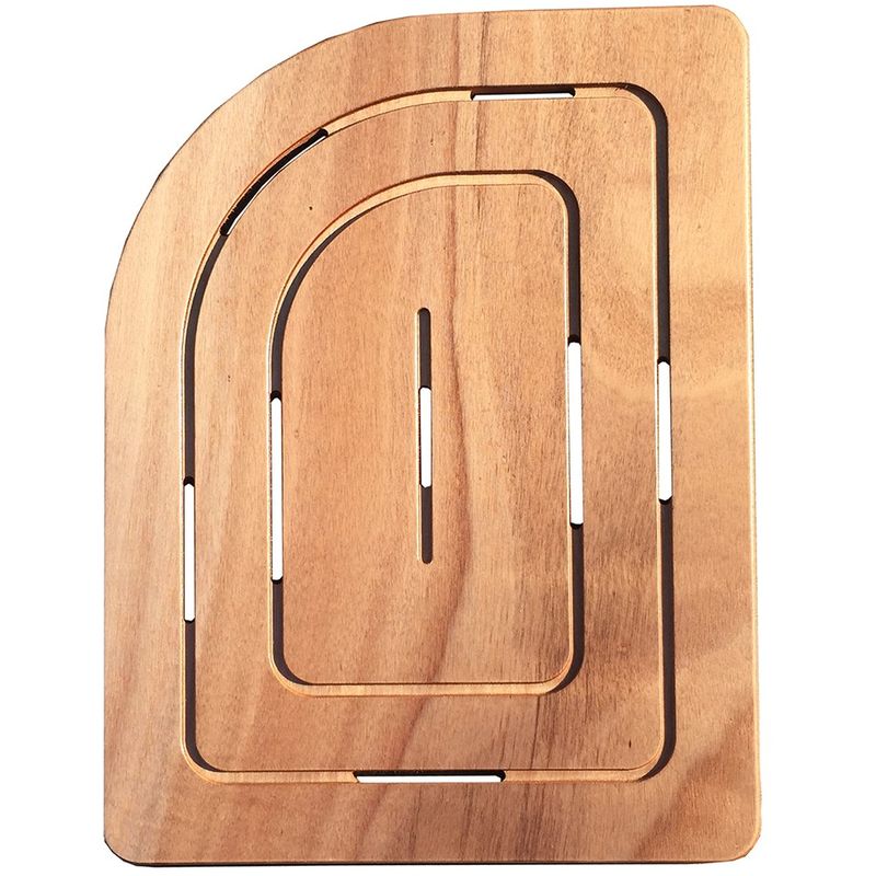 foto del prodotto pedana doccia in legno marino 74 x 55 cm stondato lato sinistro per piatto doccia 70 x 90