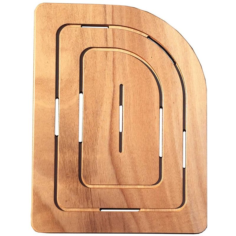 foto del prodotto pedana doccia in legno marino 74x55 cm lato destro per piatto doccia 70x90
