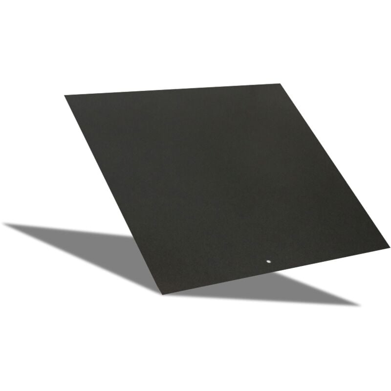 foto del prodotto pedana in acciaio salva pavimento quadrata per stufa a legna ed a pellet 79x79 cm