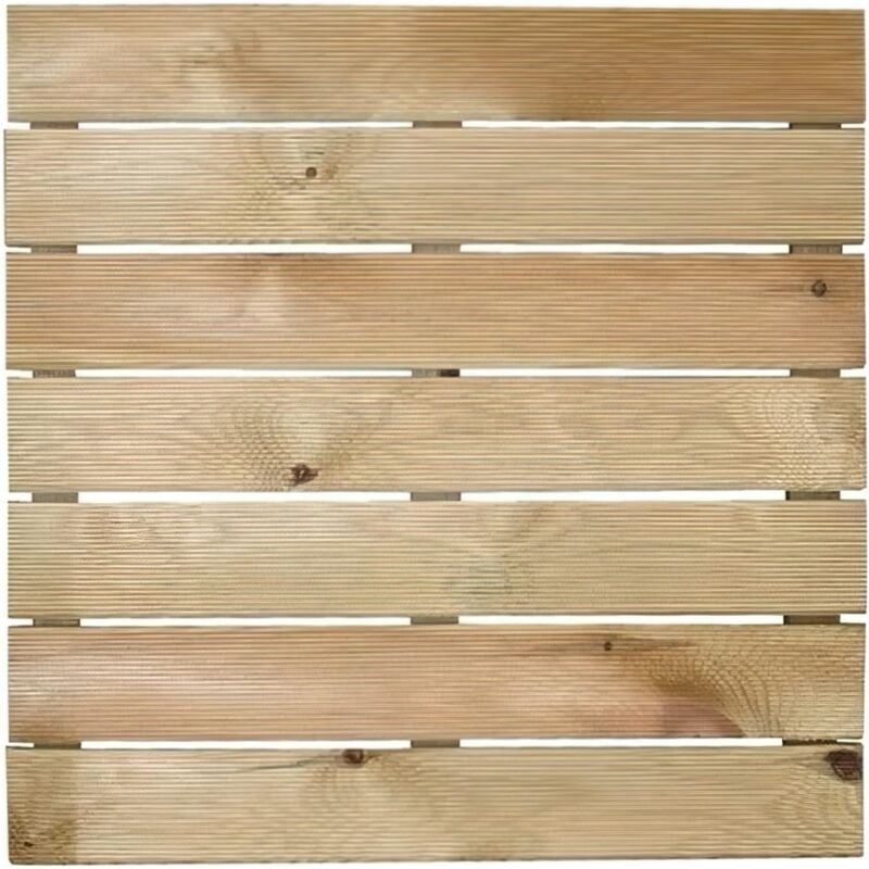 foto del prodotto pedana per doccia da giardino esterno, legno impregnato in autoclave, cm 50x50