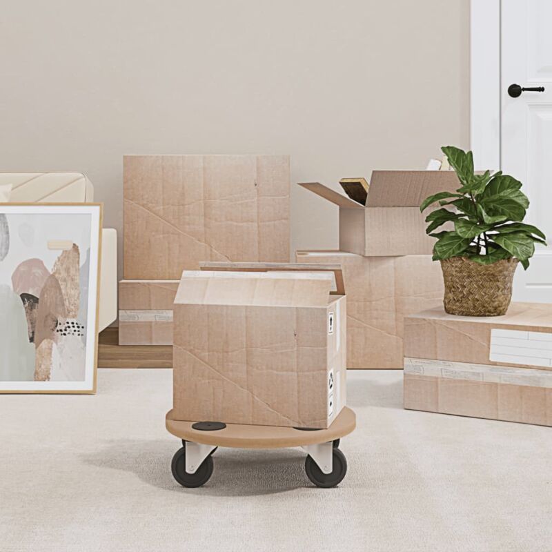foto del prodotto pedane 2 pz rotonde in legno multistrato vidaxl